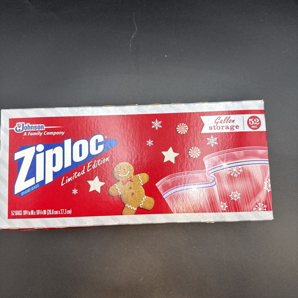 NEW‎ 2014 Ziploc Christmas Holiday Limited Edition Storage Gallon Bags (52)